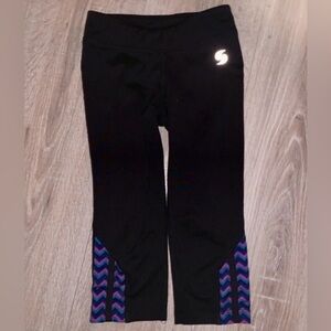 Soffe girls size XS black athletic spandex leggings